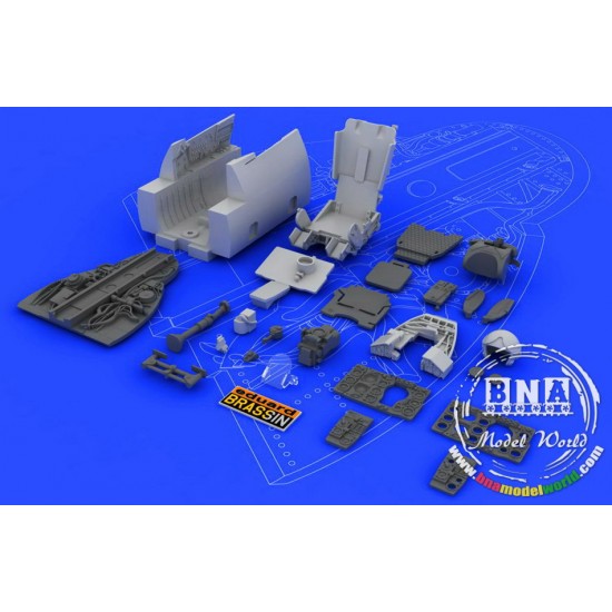 Resin & Photoetch parts for 1/48 MiG-21BIS Interior for Eduard kit(Brassin Set)