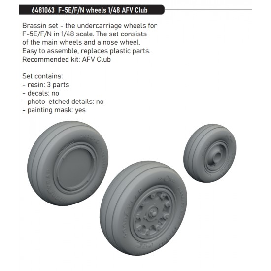 1/48 Northrop F-5E/F/N Tiger II Wheels for AFV Club kits