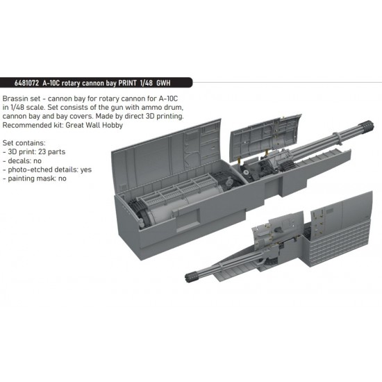 1/48 A-10C Rotary Cannon Bay for Great Wall Hobby kits