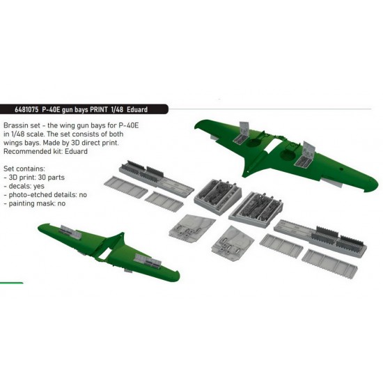 1/48 Curtiss P-40E Warhawk Gun Bays for Eduard kits