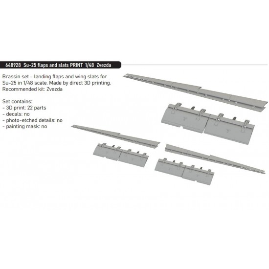 1/48 Sukhoi Su-25 Flaps and Slats for Zvezda kits