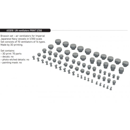 1/350 IJN Air Ventilators (70pcs)