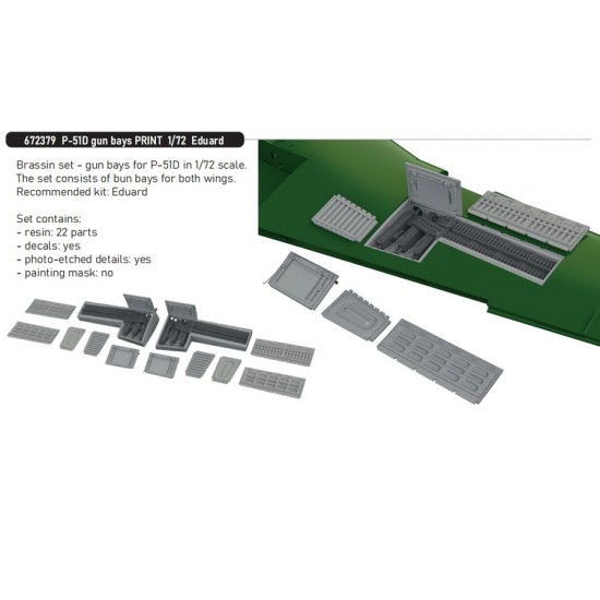 1/72 P-51D Mustang Gun Bays for Eduard kits