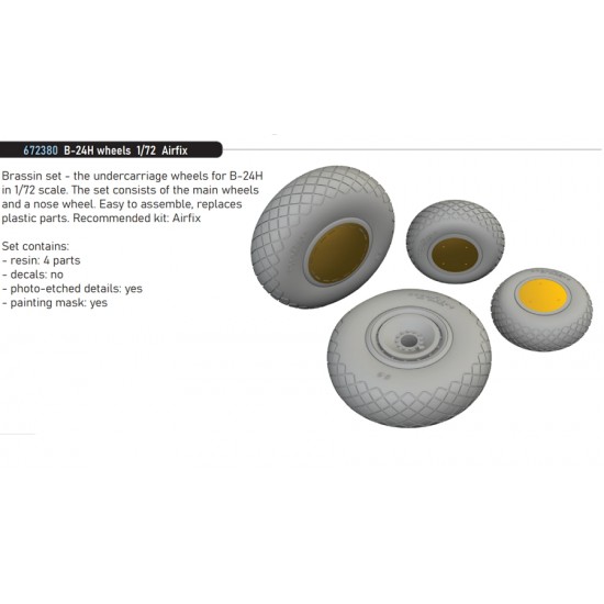 1/72 B-24H Liberator Wheels for Airfix kits