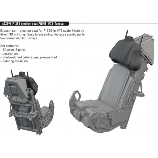 1/72 Lockheed Martin F-35B Lightning II Ejection Seat for Tamiya kits