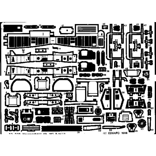 Photoetch for 1/72 Messerschmitt Me 262B-1A/U1 Schwalbe for Revell kit