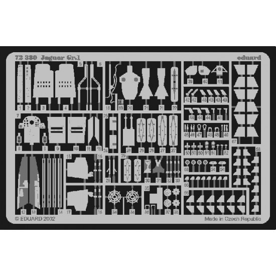 Photoetch for 1/72 Jaguar Gr Mk.1 for Hasegawa kit