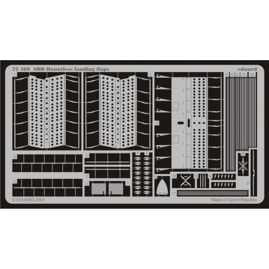 Photoetch for 1/72 Douglas SBD Dauntless Landing Flaps for Hasegawa kit
