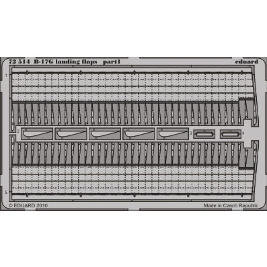 Photoetch for 1/72 Boeing B-17G Flying Fortress Landing Flaps for Revell kit