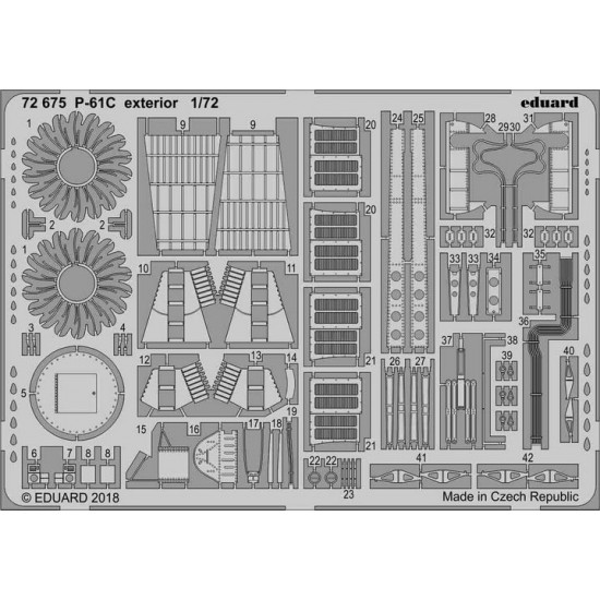 1/72 Northrop P-61C Black Widow Exterior Detail Set (PE) for Hobby Boss kits