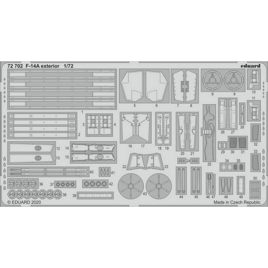 1/72 Grumman F-14A Tomcat Exterior Detail Set for Academy kits