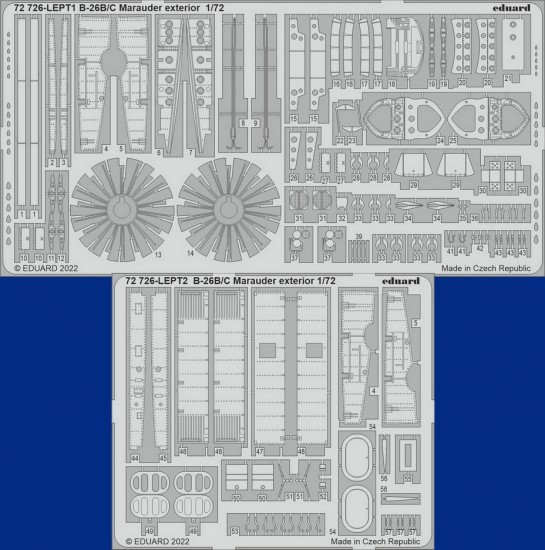 1/72 B-26B/C Marauder Exterior Detail set for Hasegawa/Hobby 2000 kits