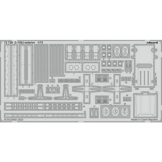 1/72 Lockheed Martin C-130J Super Hercules Exterior Set for Zvezda kits