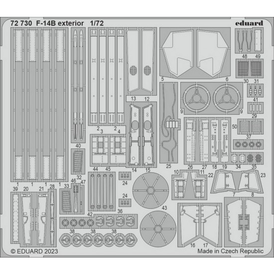 1/72 Grumman F-14B Tomcat Exterior Parts for Academy kits