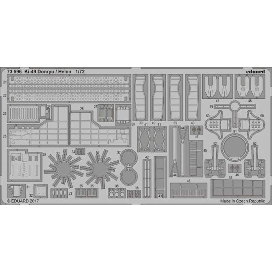 1/72 Nakajima Ki-49 Donryu / Helen Interior Detail Set for Hasegawa kit (2PE)