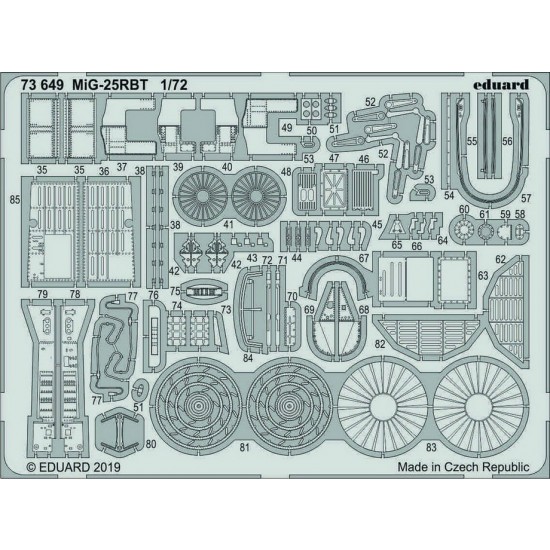 1/72 Mikoyan-Gurevich MiG-25RBT Photo-etched Detail Parts for ICM kits