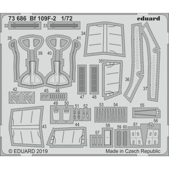 1/72 Messerschmitt Bf 109F-2 Detail Set for Revell kits