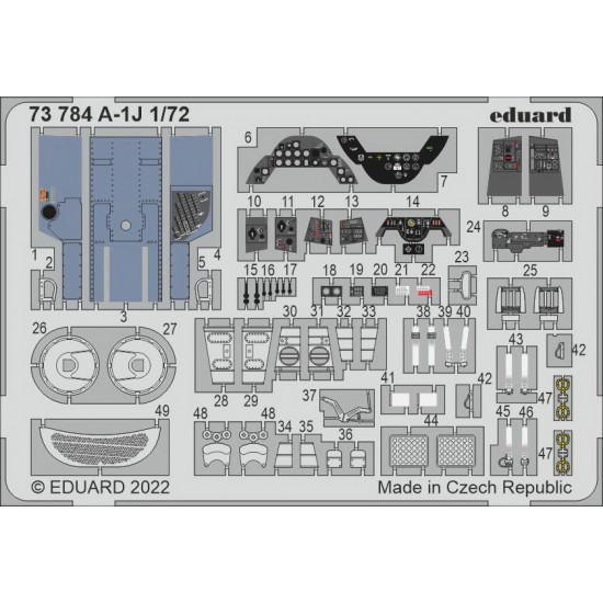 1/72 Douglas A-1J Skyraider Detail set for Hasegawa/Hobby 2000 kits