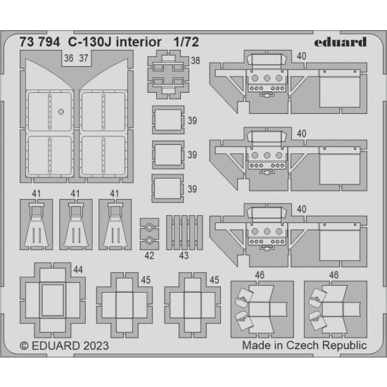 1/72 Lockheed Martin C-130J Super Hercules Interior Set for Zvezda kits