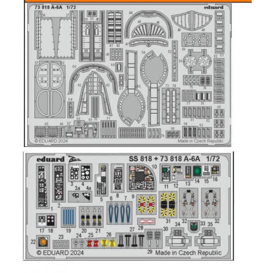 1/72 Grumman A-6A Intruder Photo-etched set for Trumpeter kits