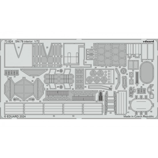 1/72 Savoia-Marchetti SM.79 Sparviero Interior Photo-etched set for Italeri kits