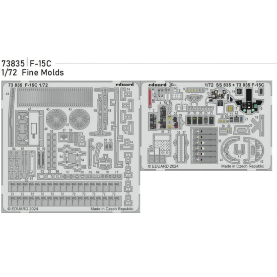 1/72 McDonnell Douglas F-15C Eagle Detail Parts for Fine Molds kits