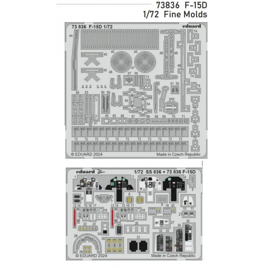 1/72 McDonnell Douglas F-15D Eagle Detail Parts for Fine Molds kits