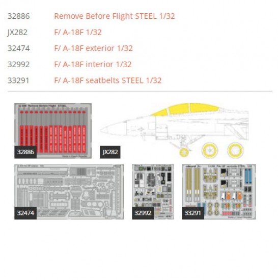 1/32 Boeing F/A-18F Super Hornet Super Detail Set for Revell kits