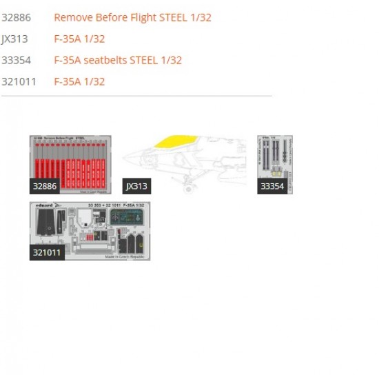 1/35 F-35A Lightning II Super Detail Set for Trumpeter kits