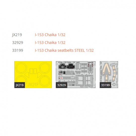 1/32 Polikarpov I-153 Chaika Big Detail Set for ICM kits