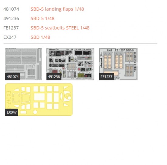 1/48 Douglas SBD-5 Dauntless Super Detail Set for Revell kits