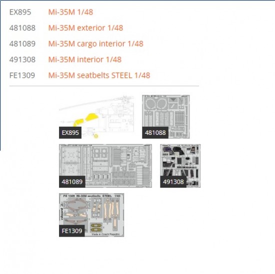 1/48 Mil Mi-35M Super Detail Set for Zvezda kits