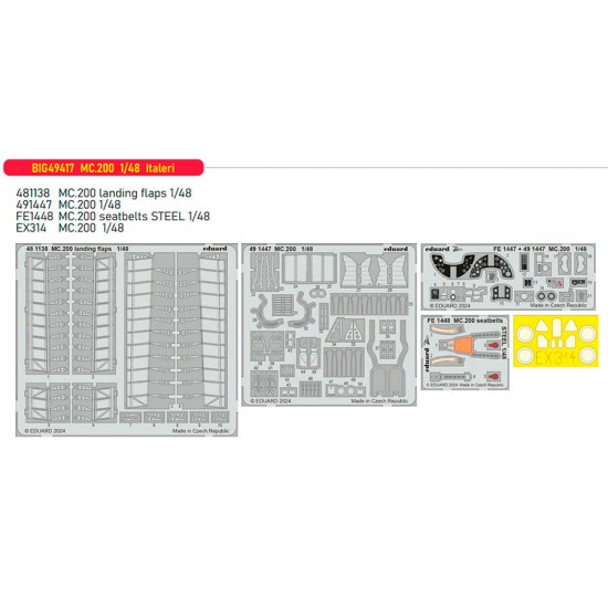 1/48 Macchi MC 200 Saetta Super Detail Set for Italeri kits