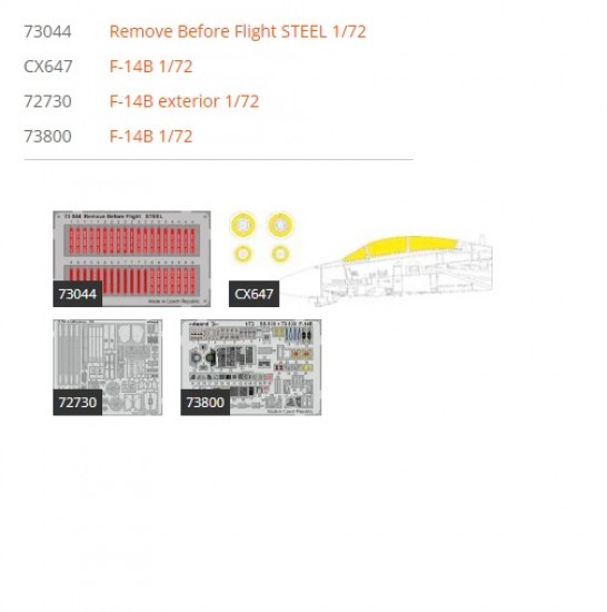 1/72 Grumman F-14B Tomcat Super Detail Set for Academy kits