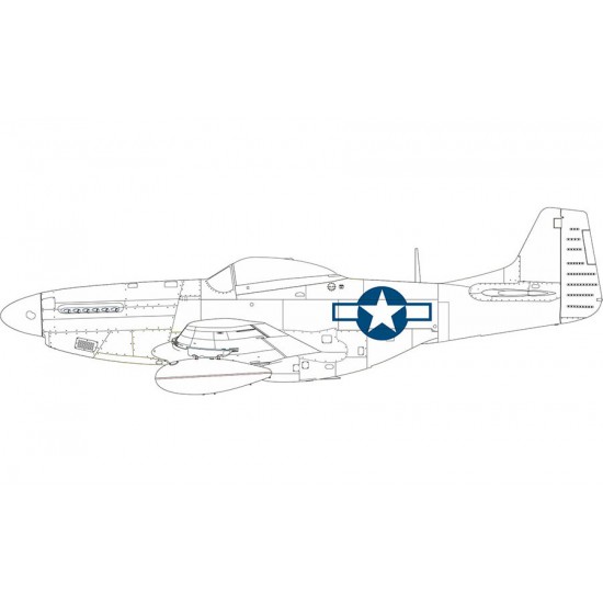 1/72 US P-51D Mustang National Insignia Masks for Eduard kits