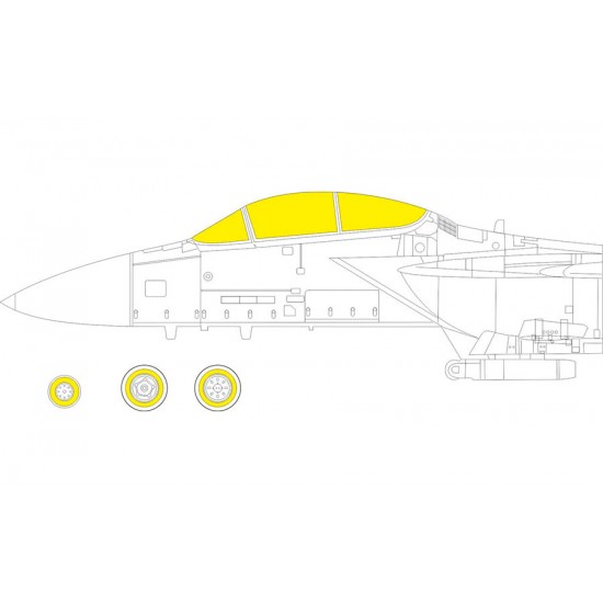 1/72 McDonnell Douglas F-15C Eagle Masks for Fine Molds kits