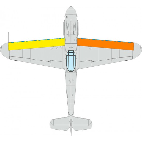 1/72 Messerschmitt Bf 109G Wings Leading Edge Wavy Lines Masks