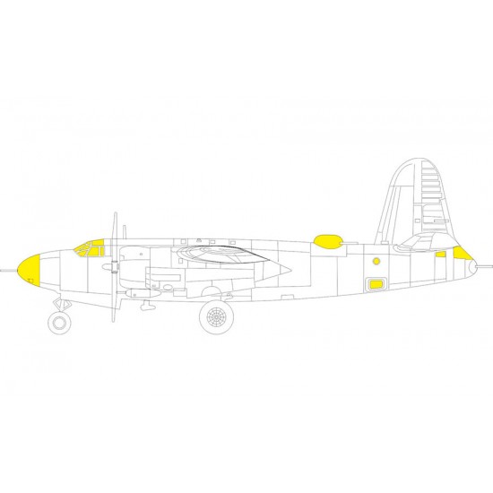 1/48 Martin B-26B Marauder Canopy Masking for ICM kits