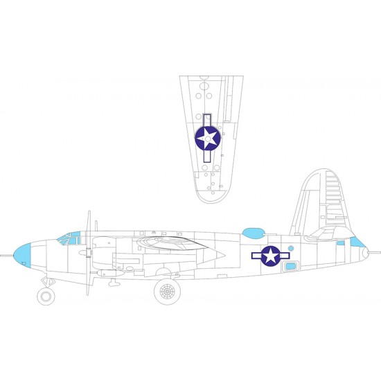 1/48 Martin B-26B Marauder National Insignia Masking for ICM kits