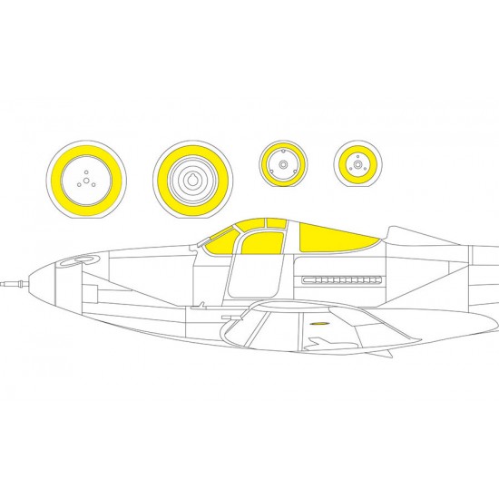 1/48 Bell P-39Q Airacobra Paint Mask for Arma Hobby kits