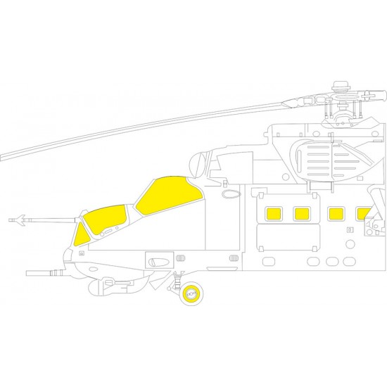 1/48 Mil Mi-24P Masks for Trumpeter kits