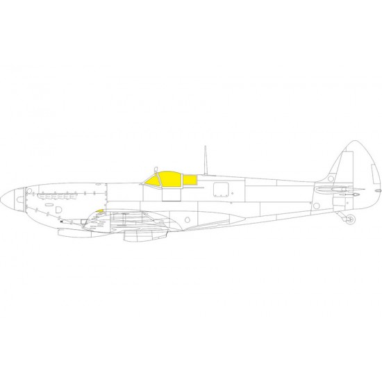 1/48 Supermarine Spitfire Mk.IX Canopies and Wheels Masks for Eduard kits