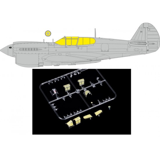 1/48 Curtiss P-40E Warhawk TFace Canopies Masks for Eduard kits