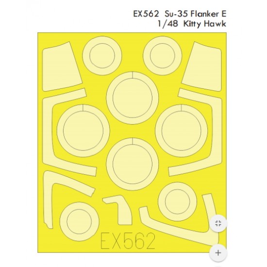 1/48 Sukhoi Su-35 Flanker-E Paint Masks for Kitty Hawk #KH80142