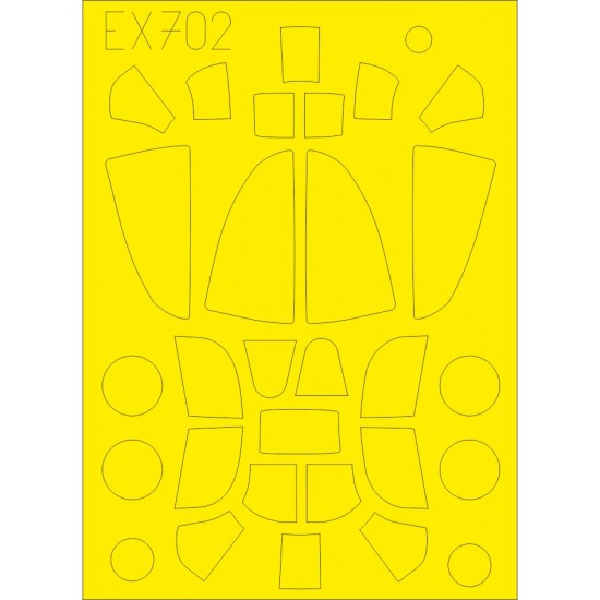 1/48 Bell P-39/P-400 Airacobra TFace Paint Masking Sheet for Eduard kits