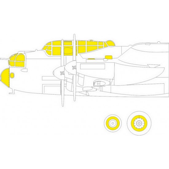 1/48 Avro Lancaster B Mk.I TFace Paint Masking for HK Models kits