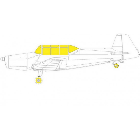 1/48 Zlin Z-126 TFace Paint Masking for Eduard kits