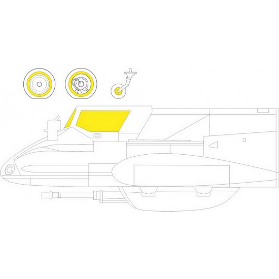 1/48 Henschel Hs 129B Tface Paint Masking for Hobby 2000/Hasegawa kits