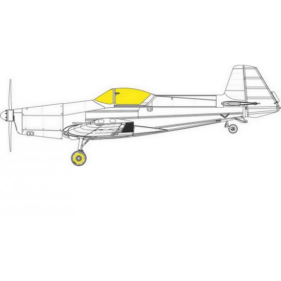 1/48 Zlin Z-526AFS Akrobat Tface Paint Masking for Eduard kits