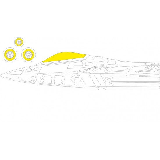 1/48 Lockheed Martin F-22A Raptor Paint Masking for I Love kits